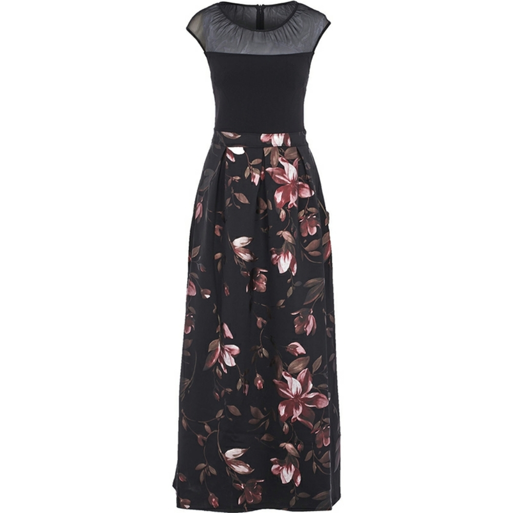 Black Floral Maxi Dress